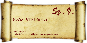 Száz Viktória névjegykártya